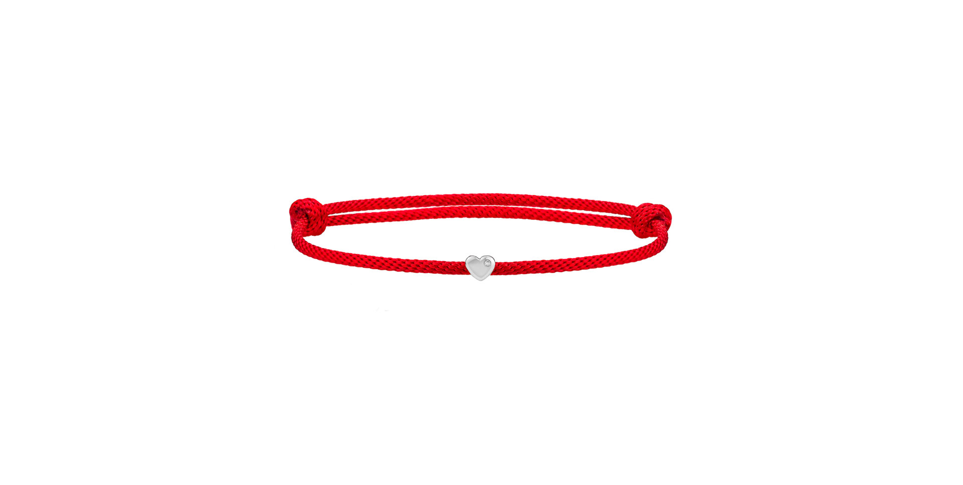Diamantový náramok so šnúrkou Red Heart