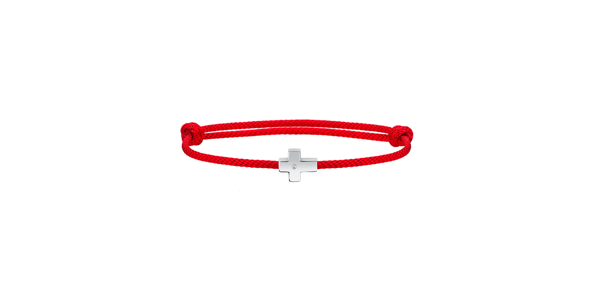Diamantový náramok so šnúrkou Red Cross