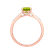 Prsteň s diamantmi a peridotom Bonbon4