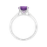 Prsteň s diamantmi a ametystom brazil Bonbon4