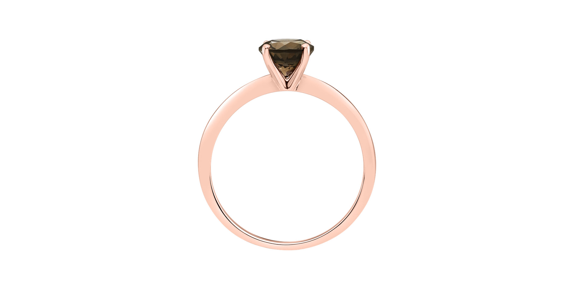 Prsteň so smoky quartzom Bonbon