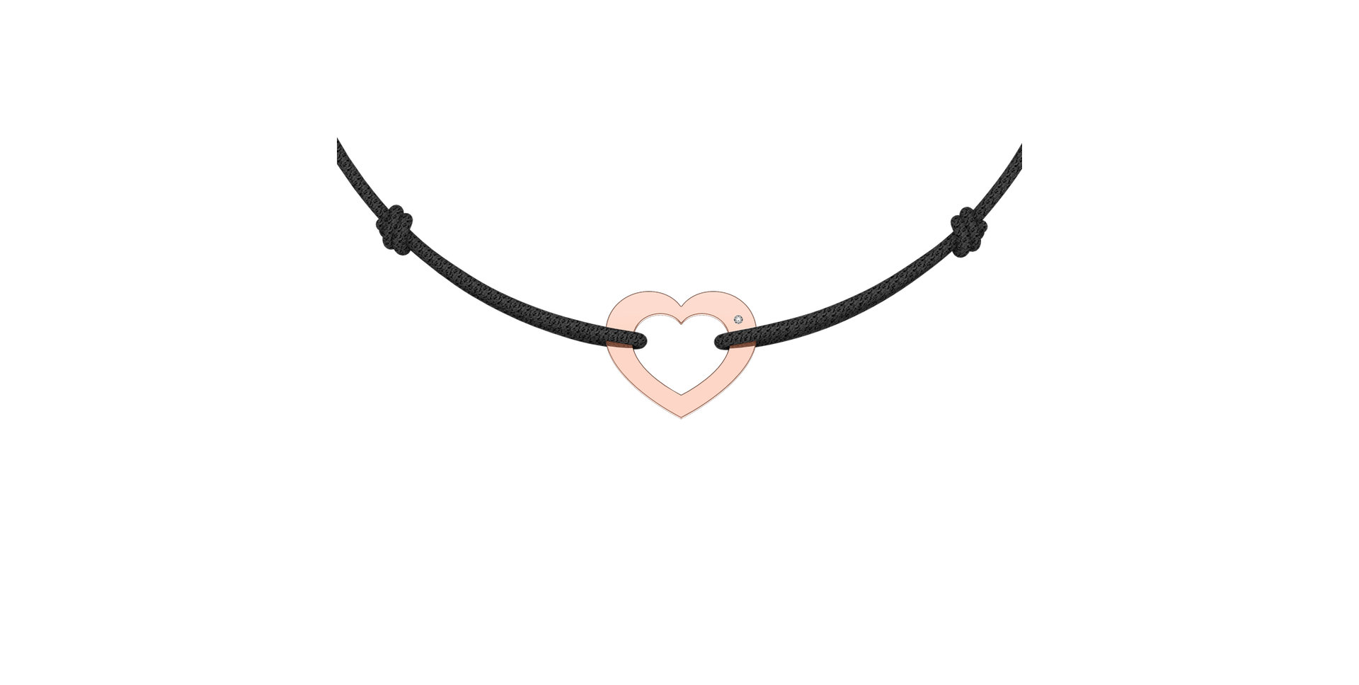 Diamantový náramok so šnúrkou Briliantový náramok so šnúrkou Love