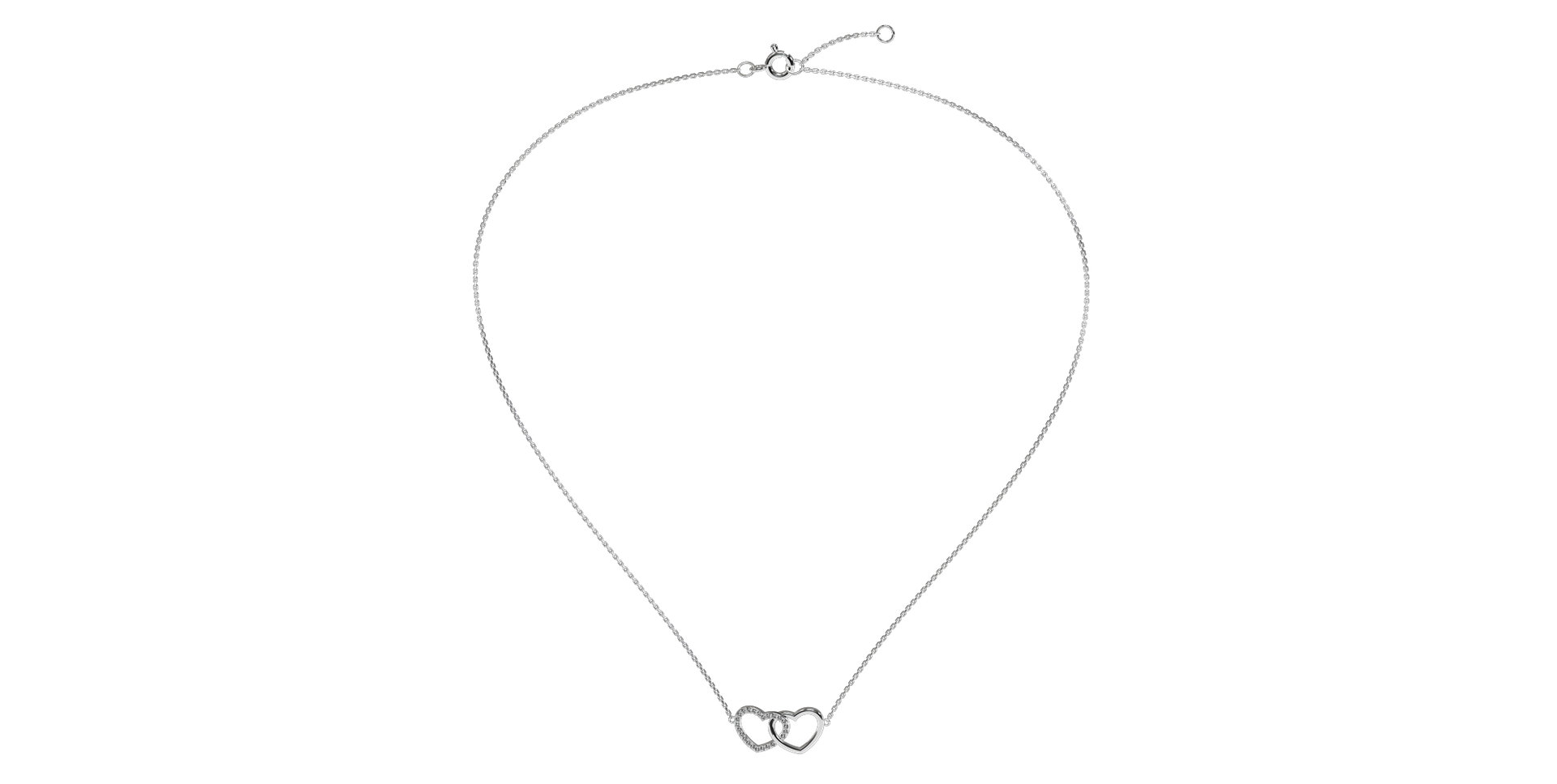 Náhrdelník s diamantmi Sparkling Heart