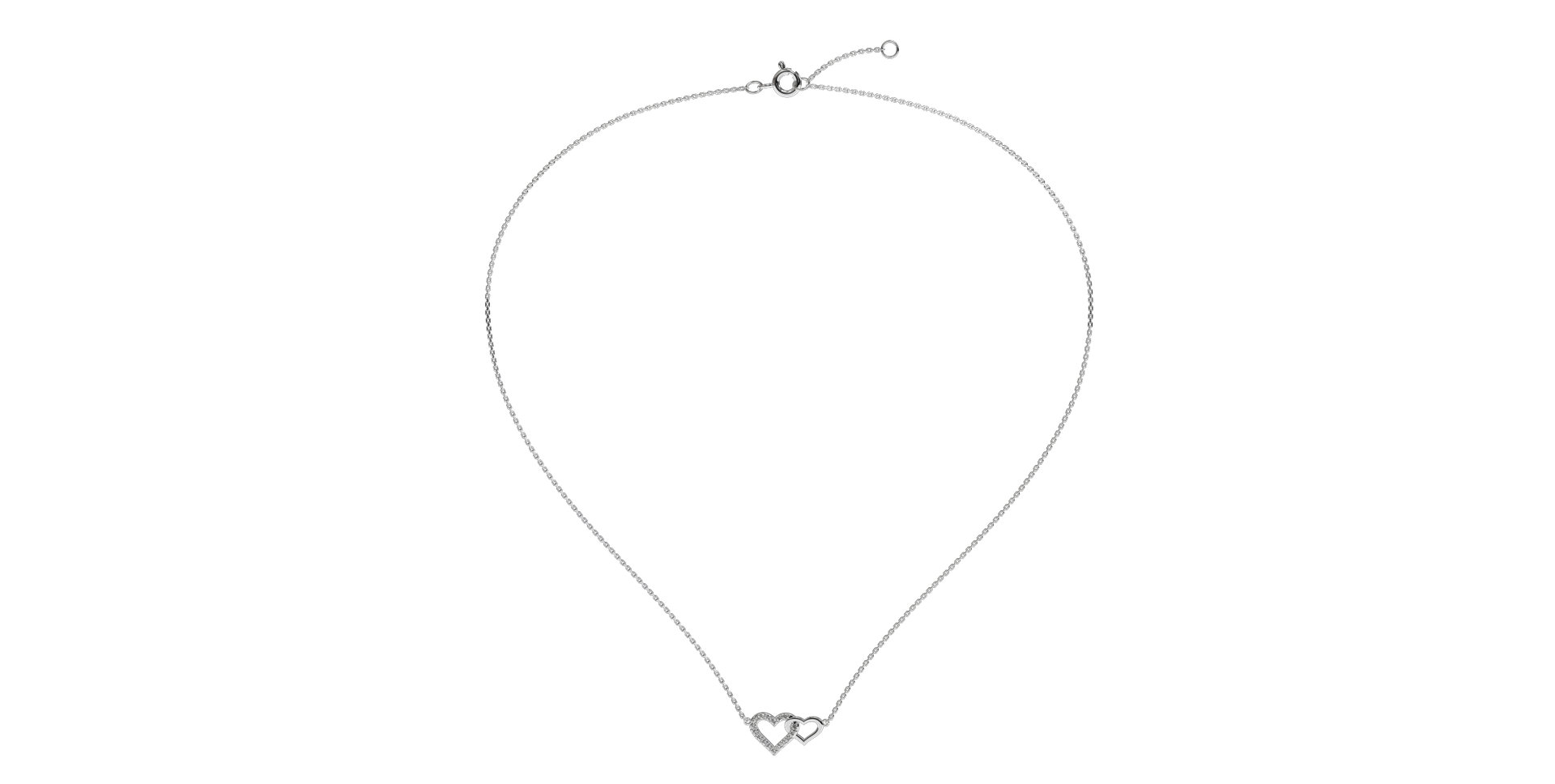 Náhrdelník s diamantmi Precious Hearts
