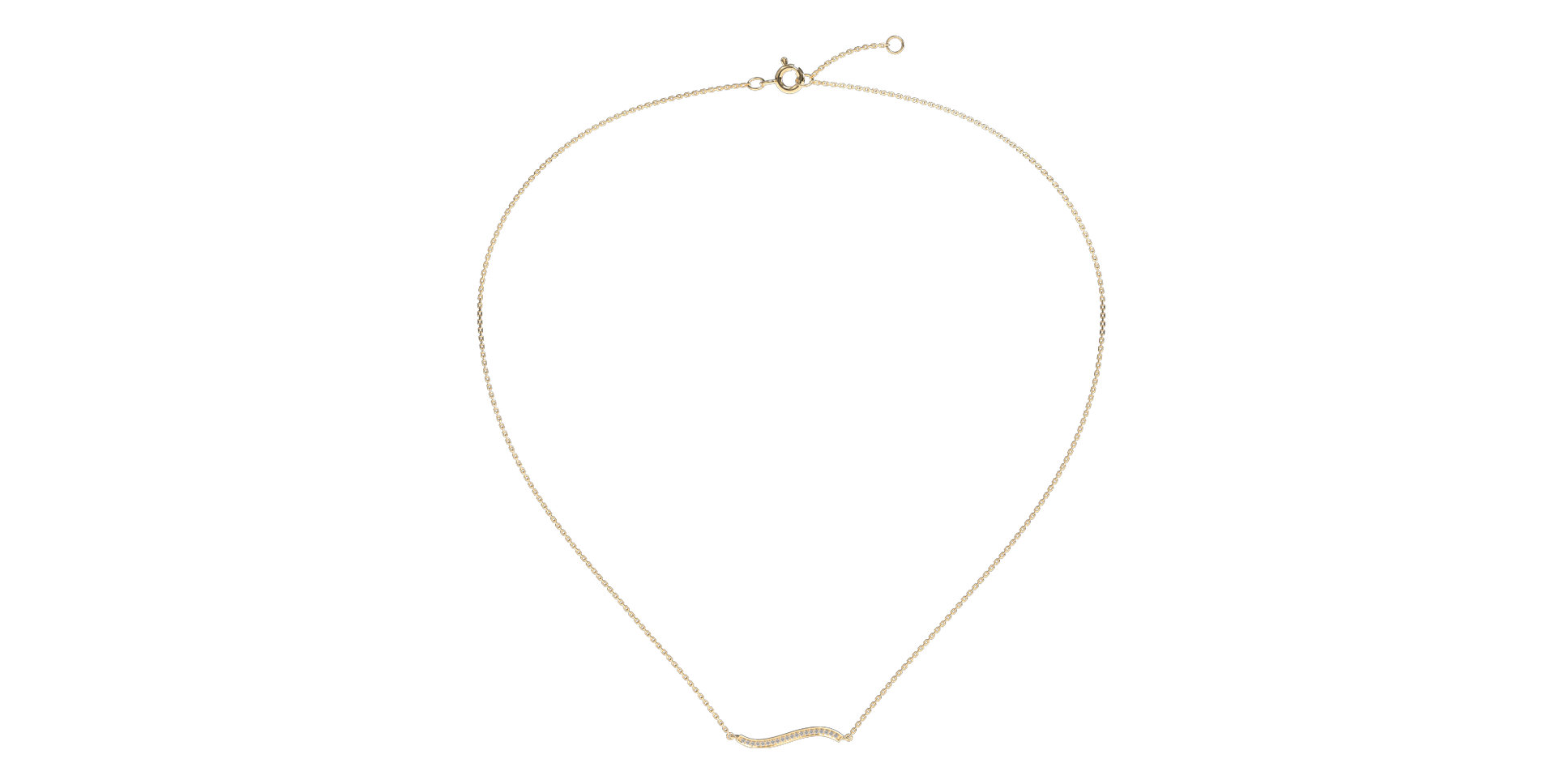 Náhrdelník s diamantmi Wave