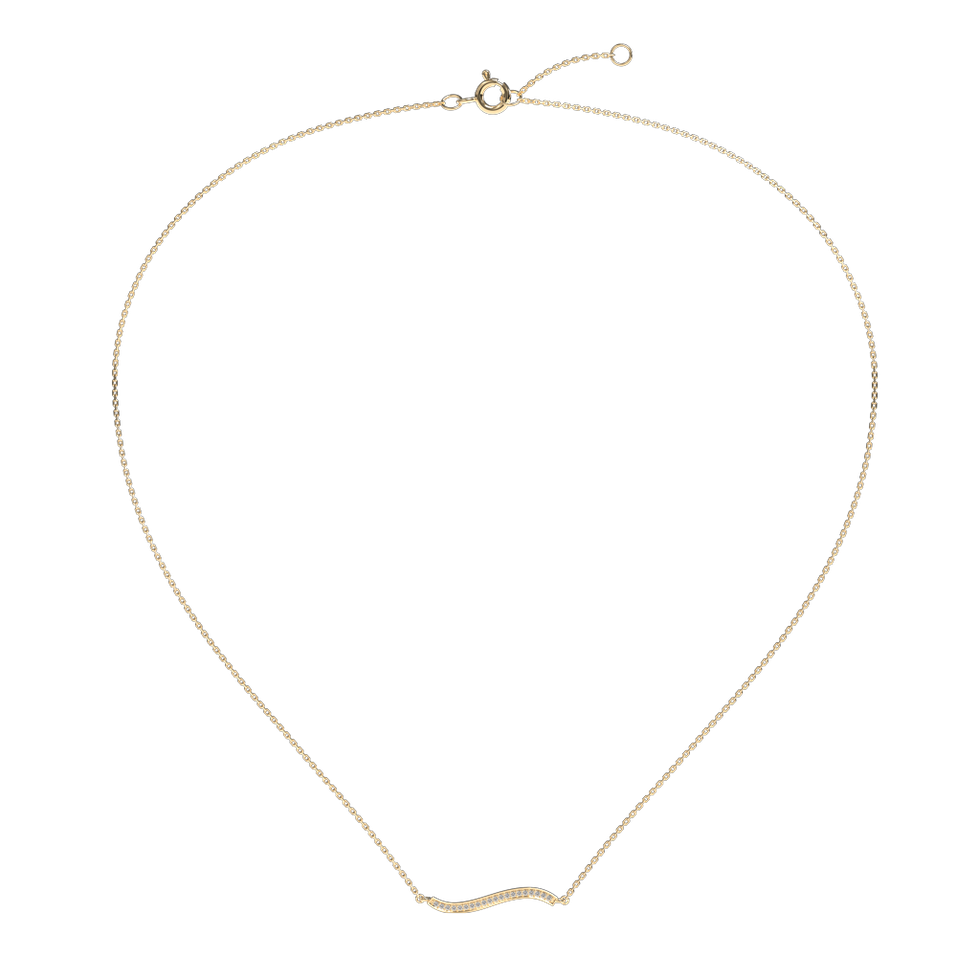 Náhrdelník s diamantmi Wave