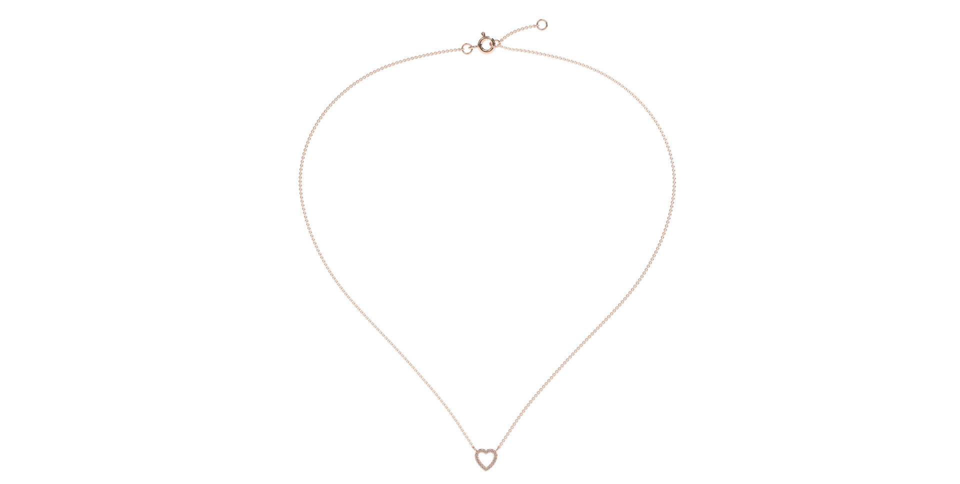 Náhrdelník s diamantmi Tender Heart