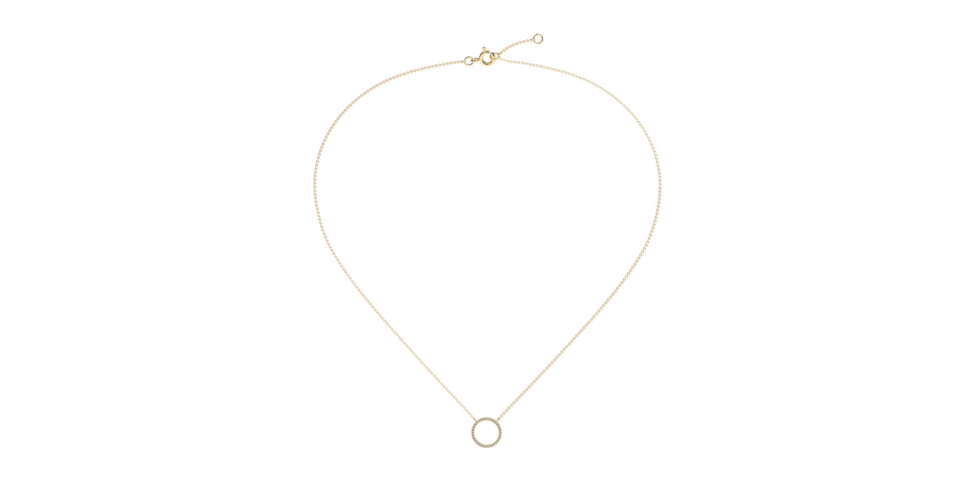 Náhrdelník s diamantmi Little Circle