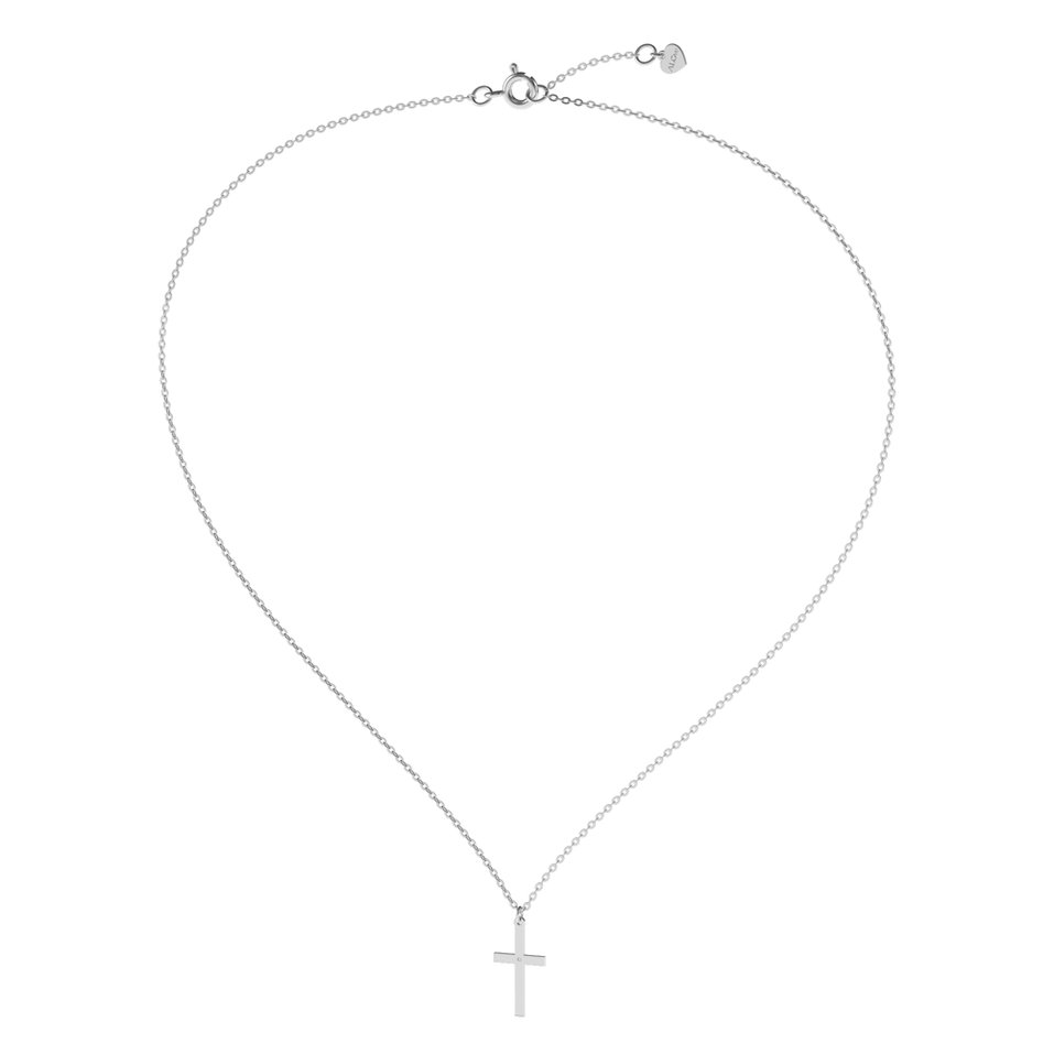 Náhrdelník s diamantom Little Cross