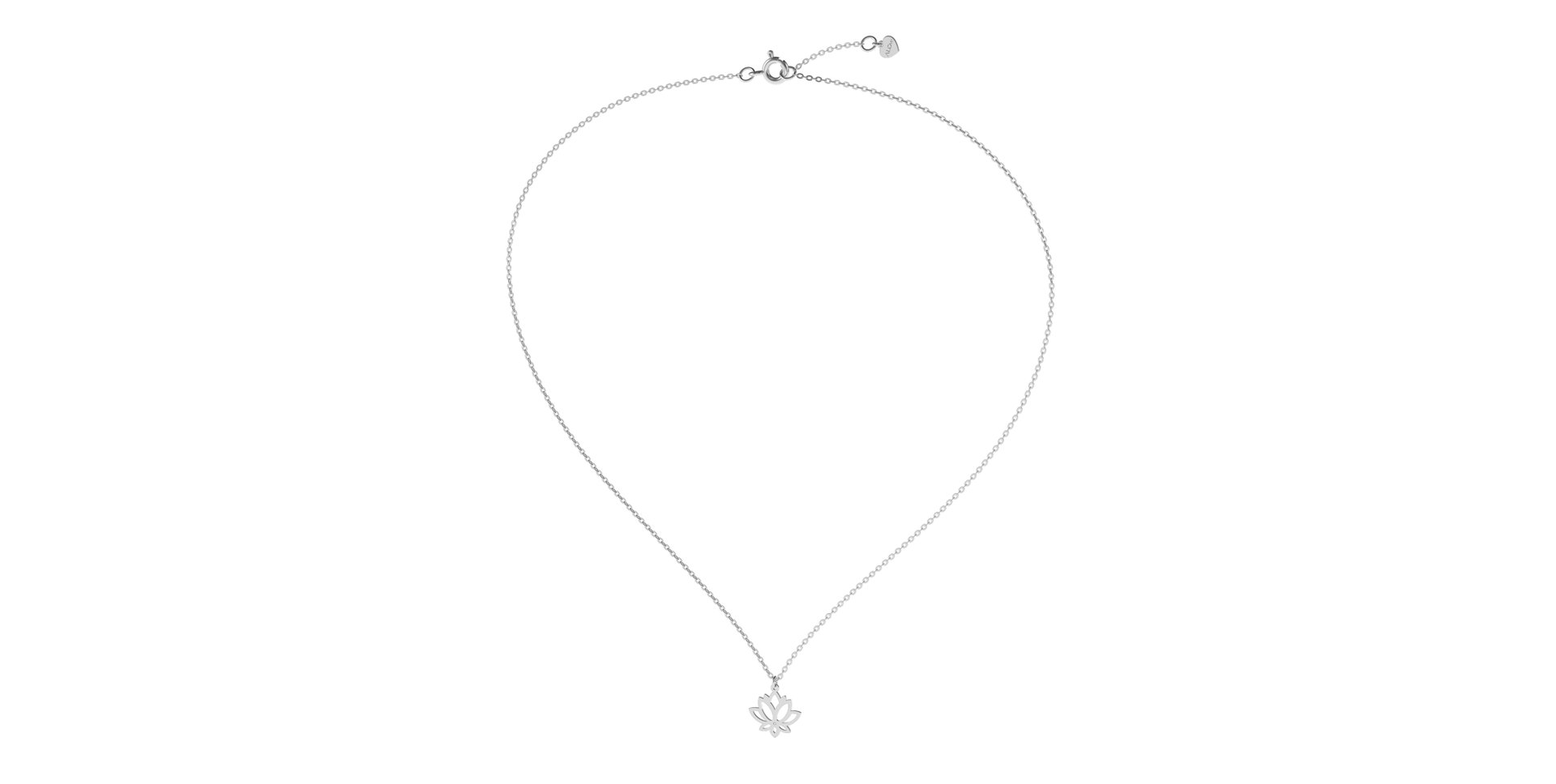Náhrdelník s diamantom Lotus Flower