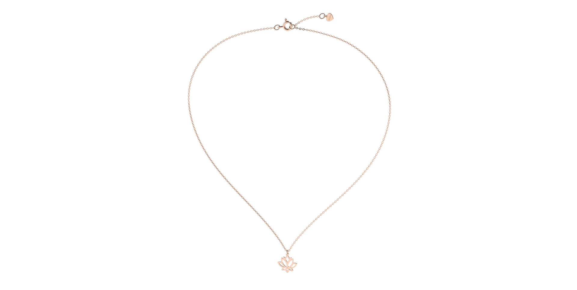 Náhrdelník s diamantom Lotus Flower