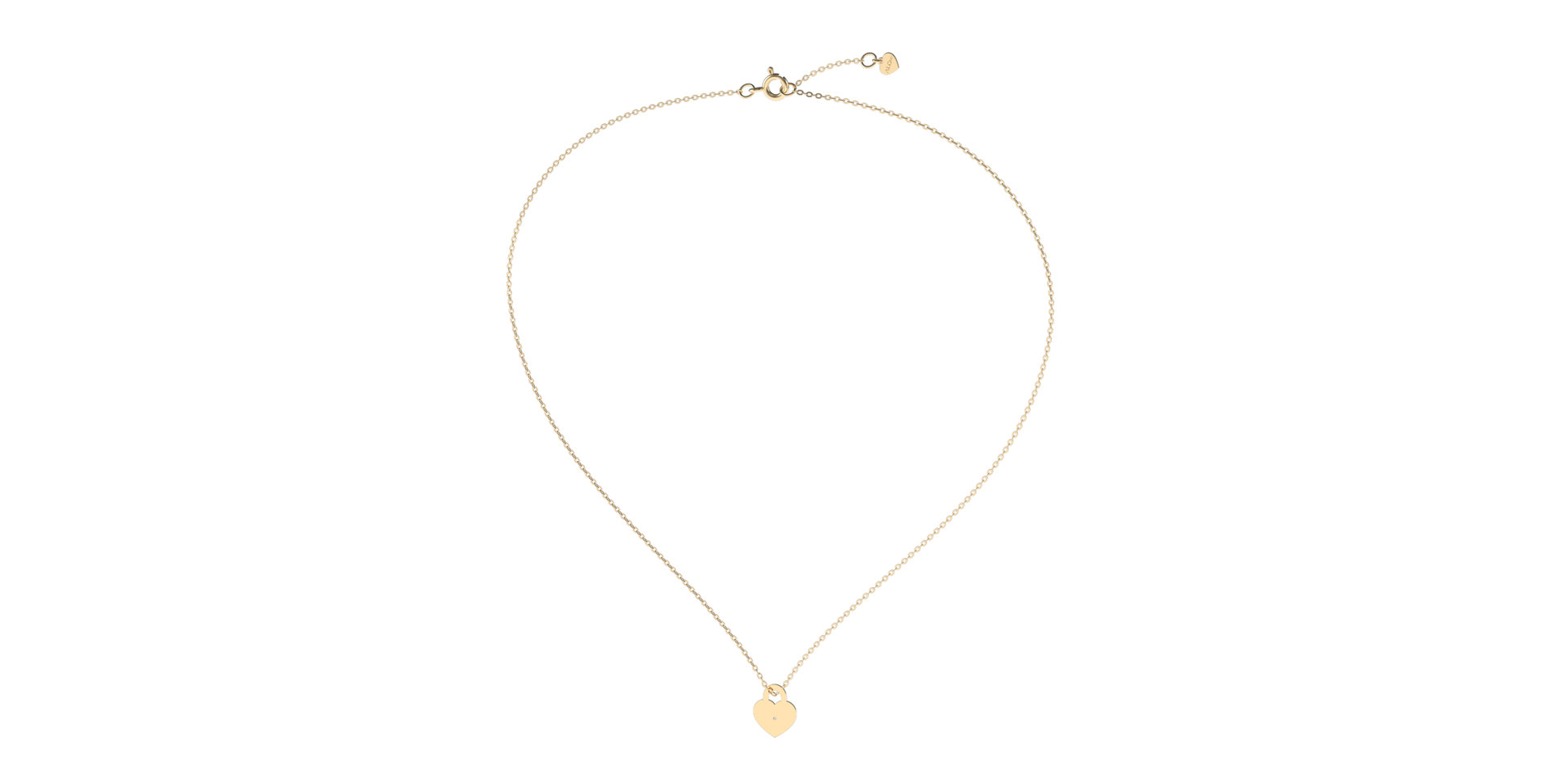 Náhrdelník s diamantom Love Lock