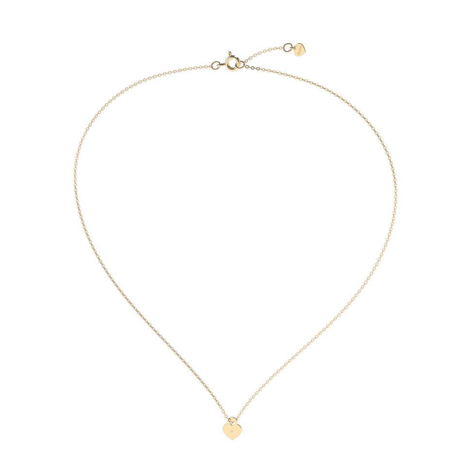 Náhrdelník s diamantom Little Love Lock