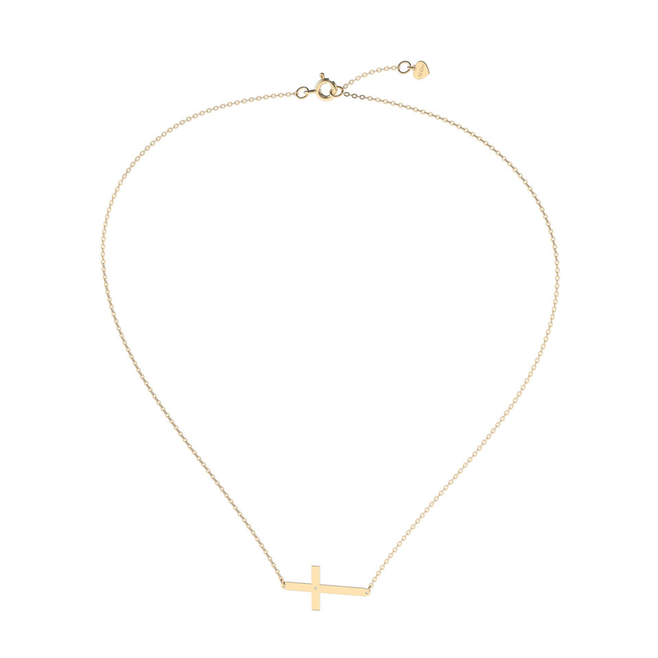 Náhrdelník s diamantom Cross