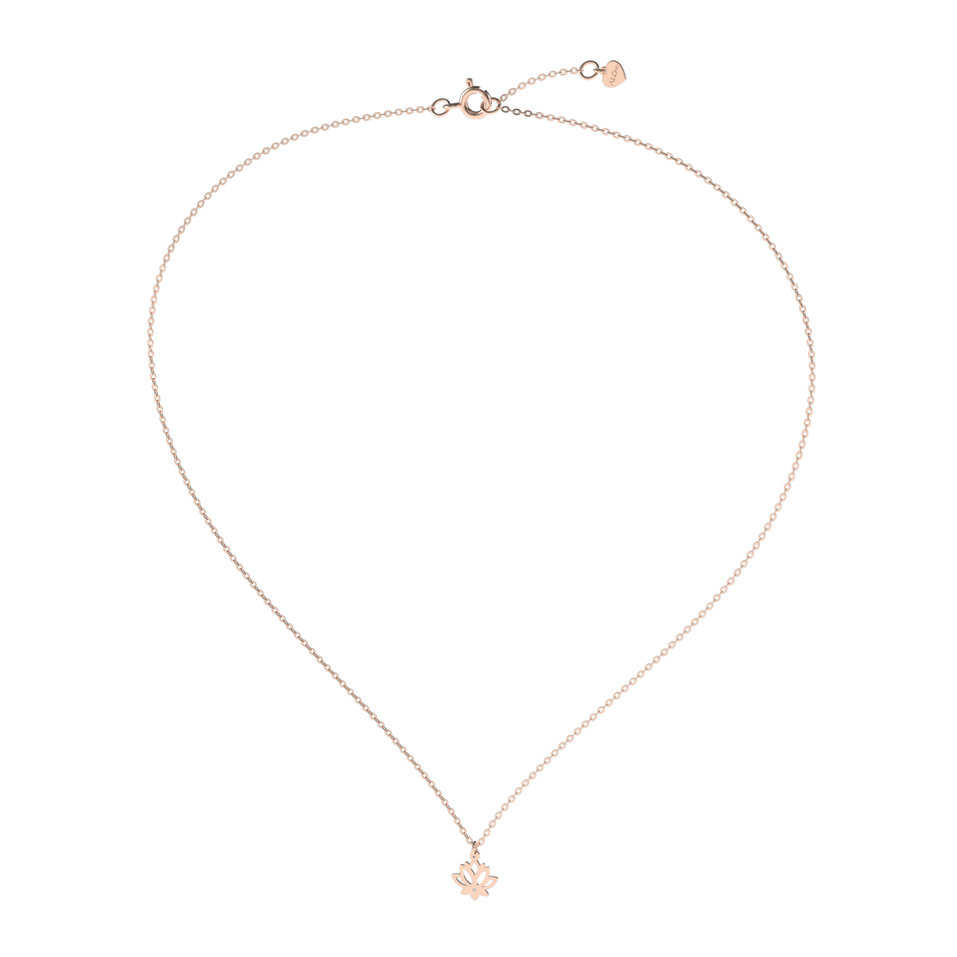 Náhrdelník s diamantom Little Lotus