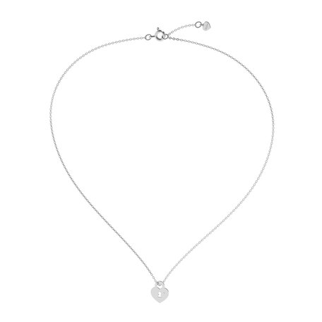 Náhrdelník s diamantom Heart Lock