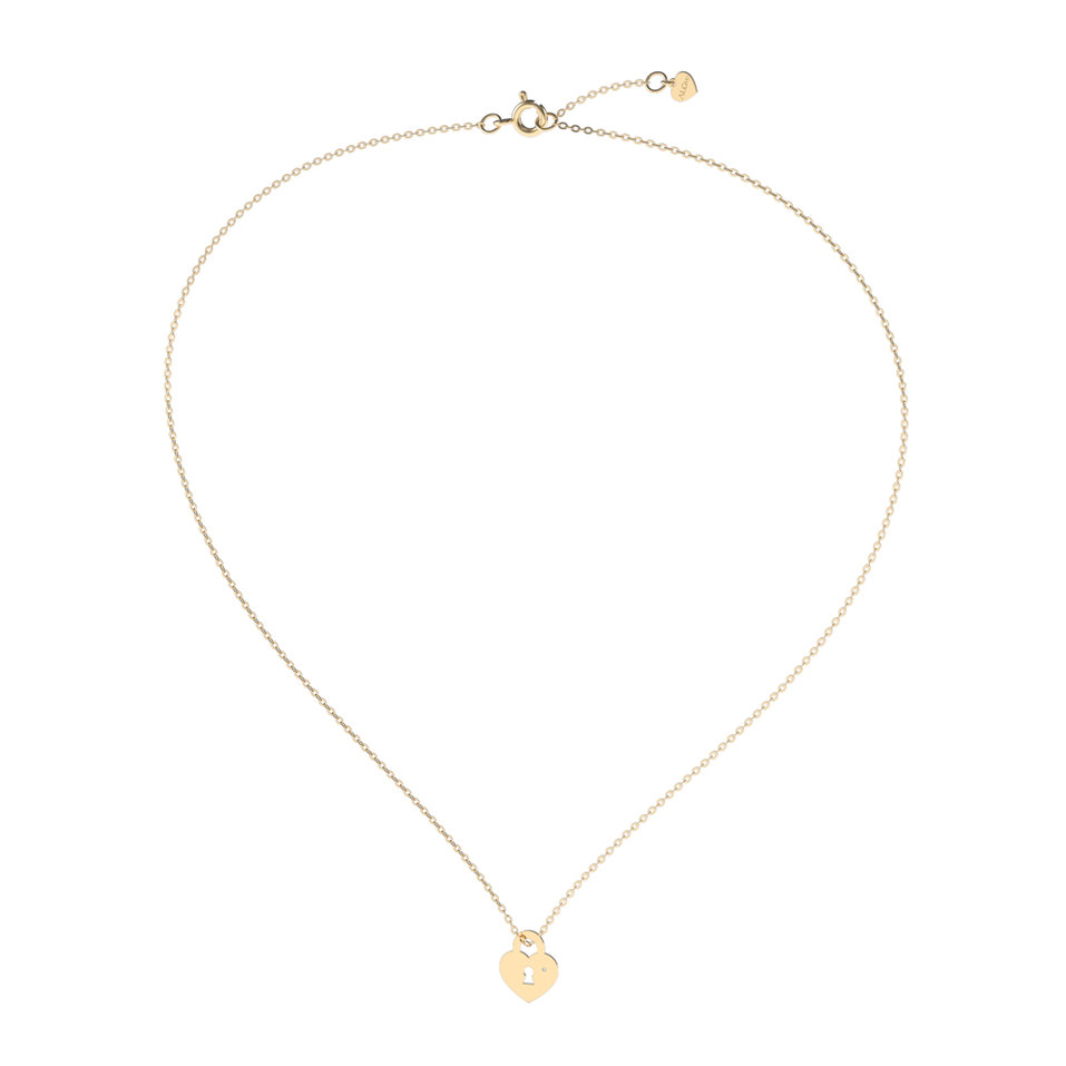 Náhrdelník s diamantom Heart Lock