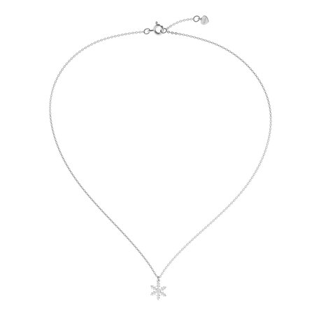 Náhrdelník s diamantom Little Snowflake