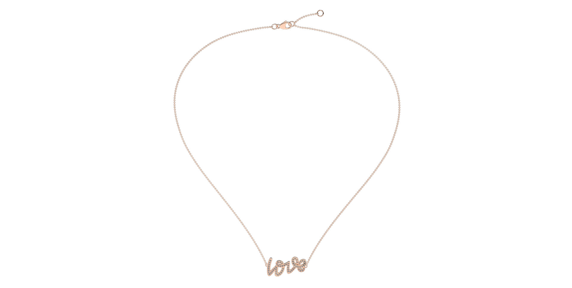 Náhrdelník s diamantmi Diamond Love