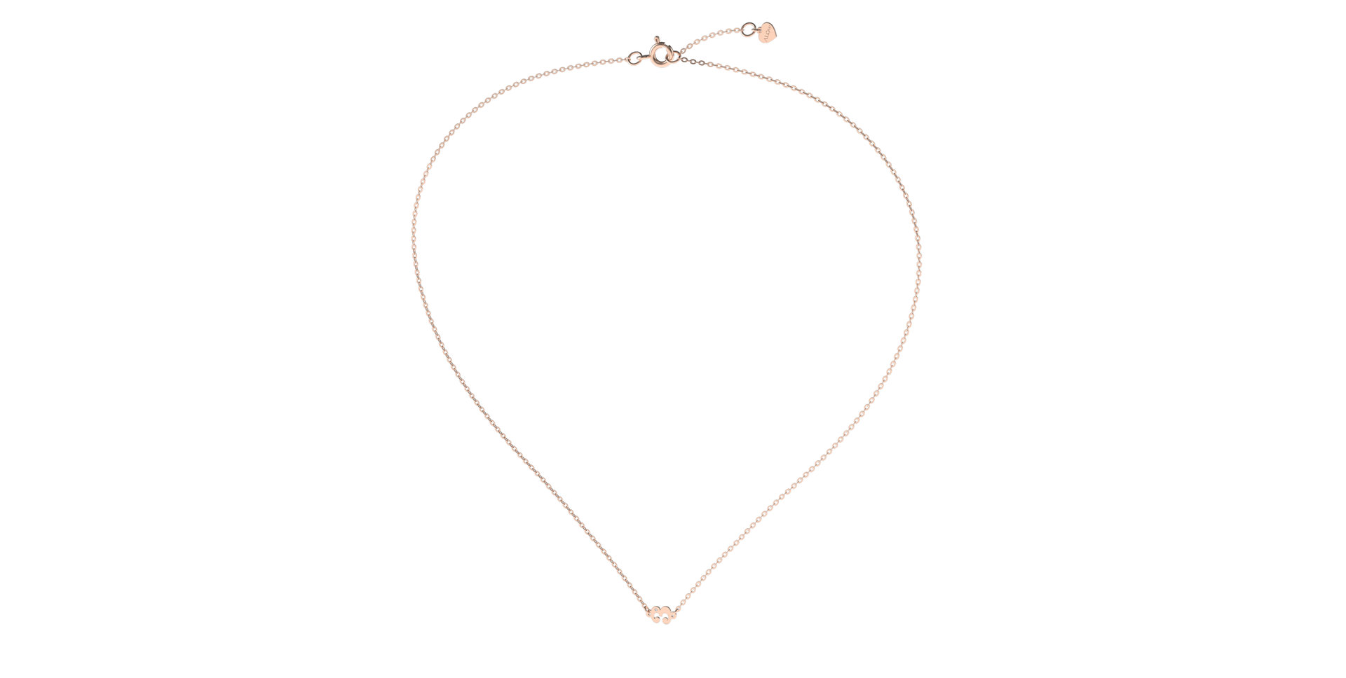 Náhrdelník s diamantom Lucky Three