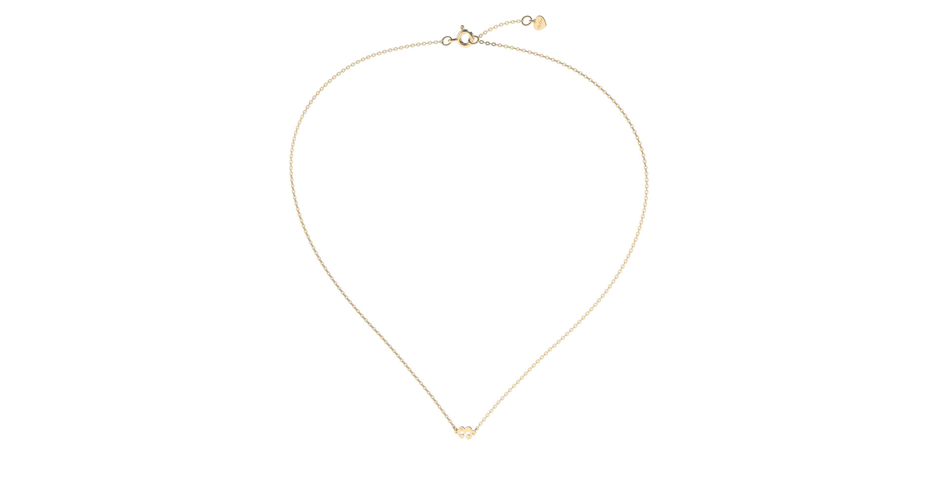 Náhrdelník s diamantom Lucky Three