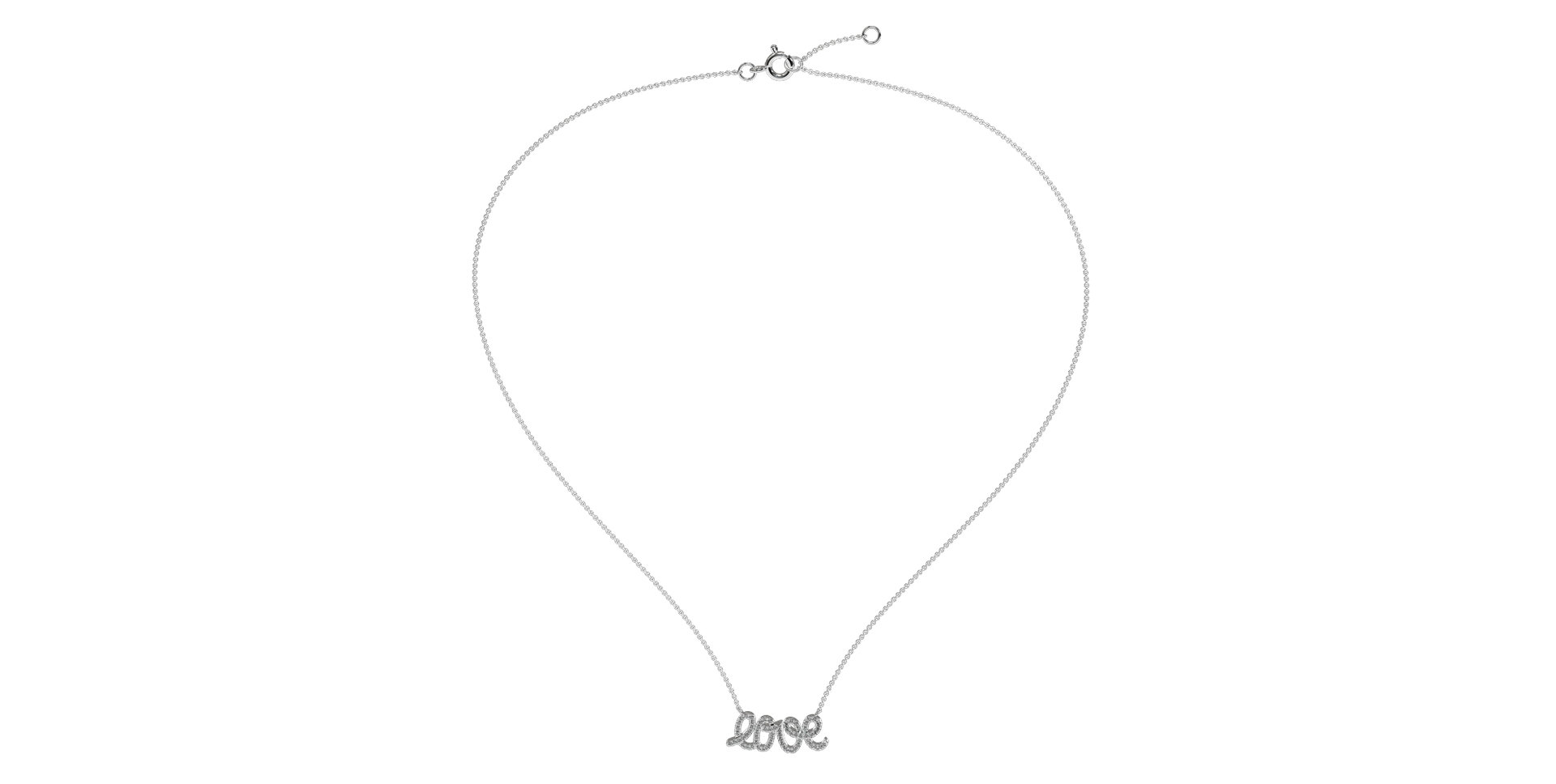 Náhrdelník s diamantmi Glittering Love