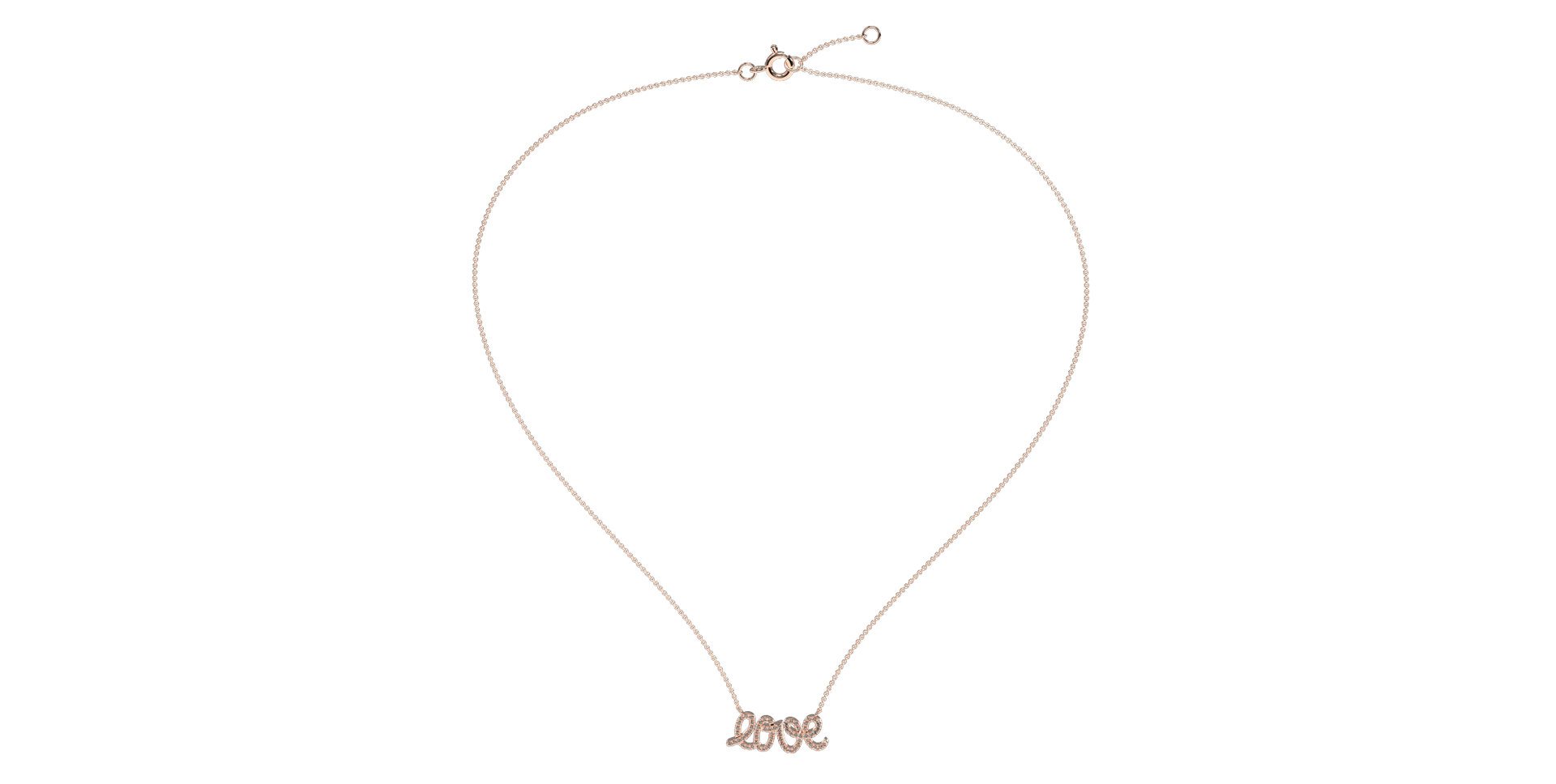 Náhrdelník s diamantmi Glittering Love