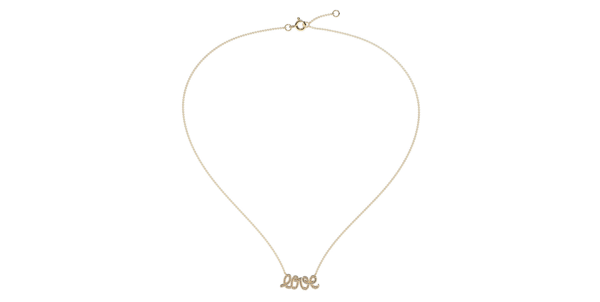 Náhrdelník s diamantmi Glittering Love