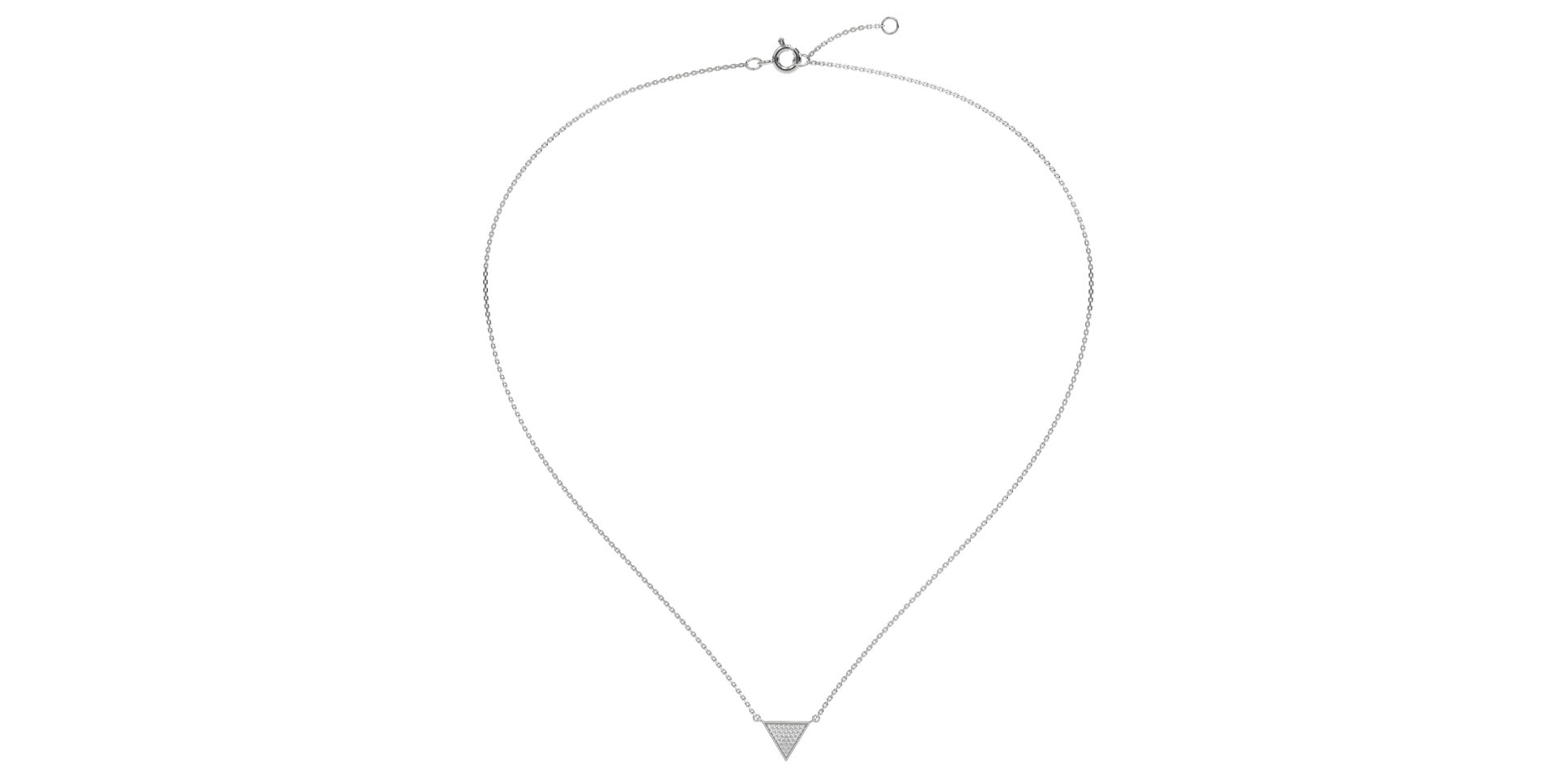 Náhrdelník s diamantmi Sparkling Triangle