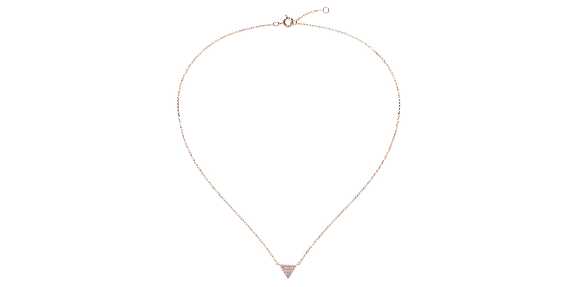 Náhrdelník s diamantmi Sparkling Triangle