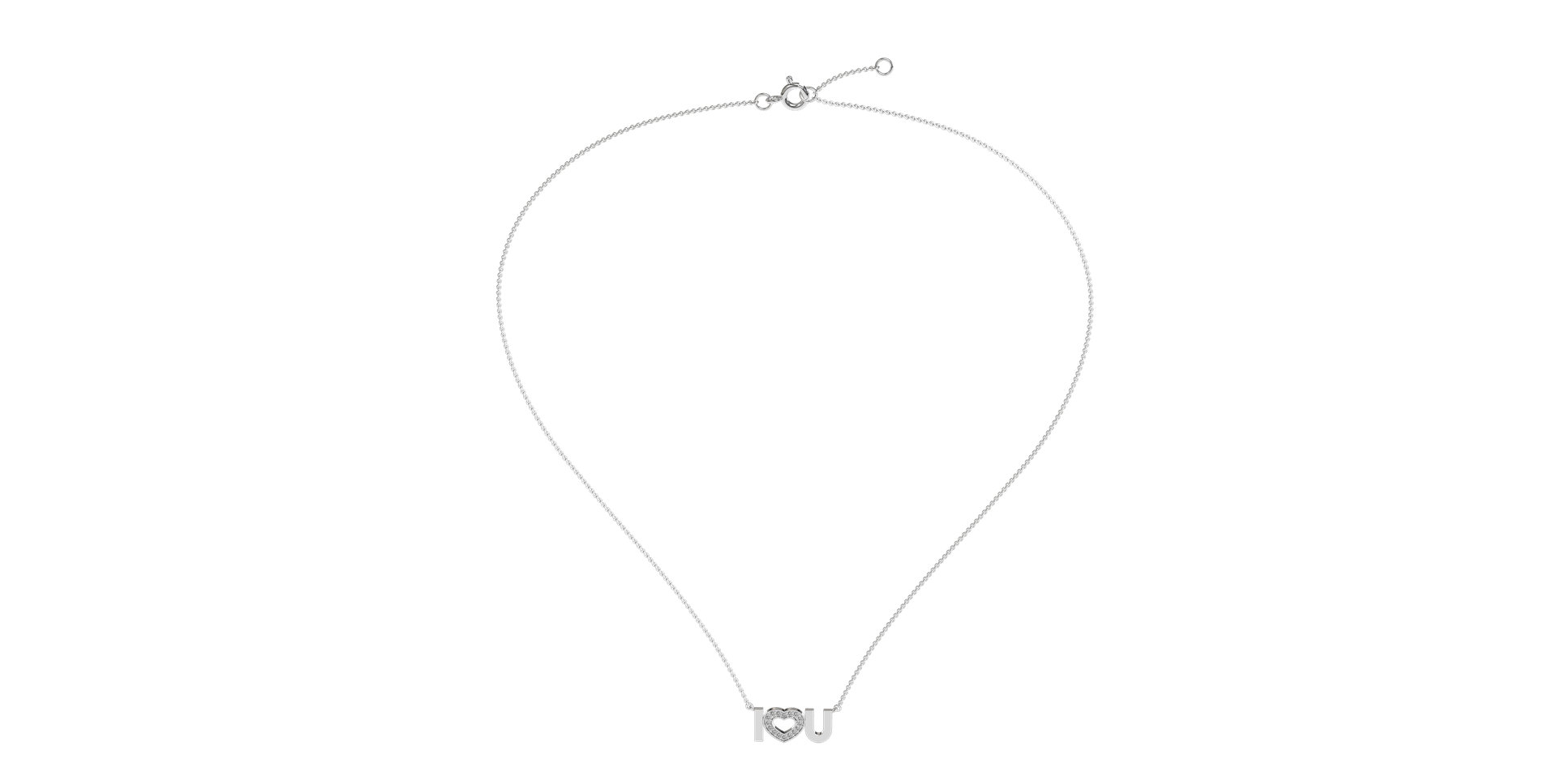 Náhrdelník s diamantmi I love You