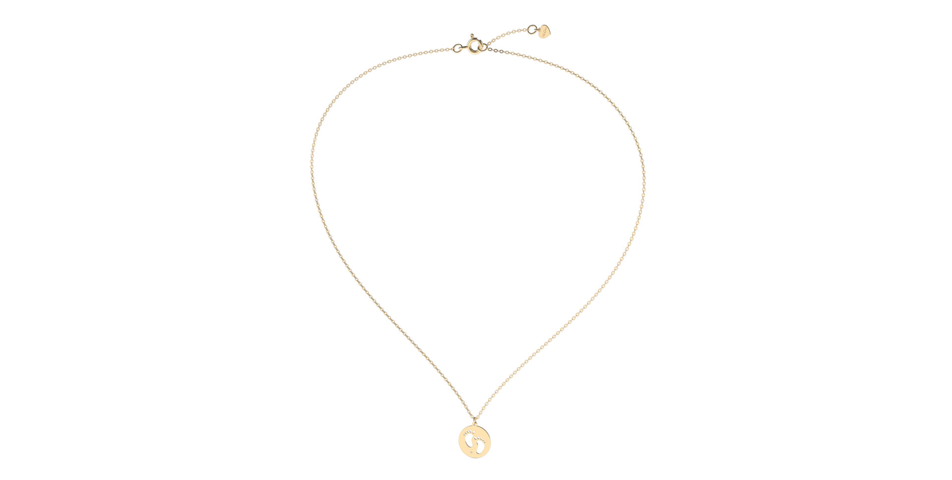 Náhrdelník s diamantom Happy Feet