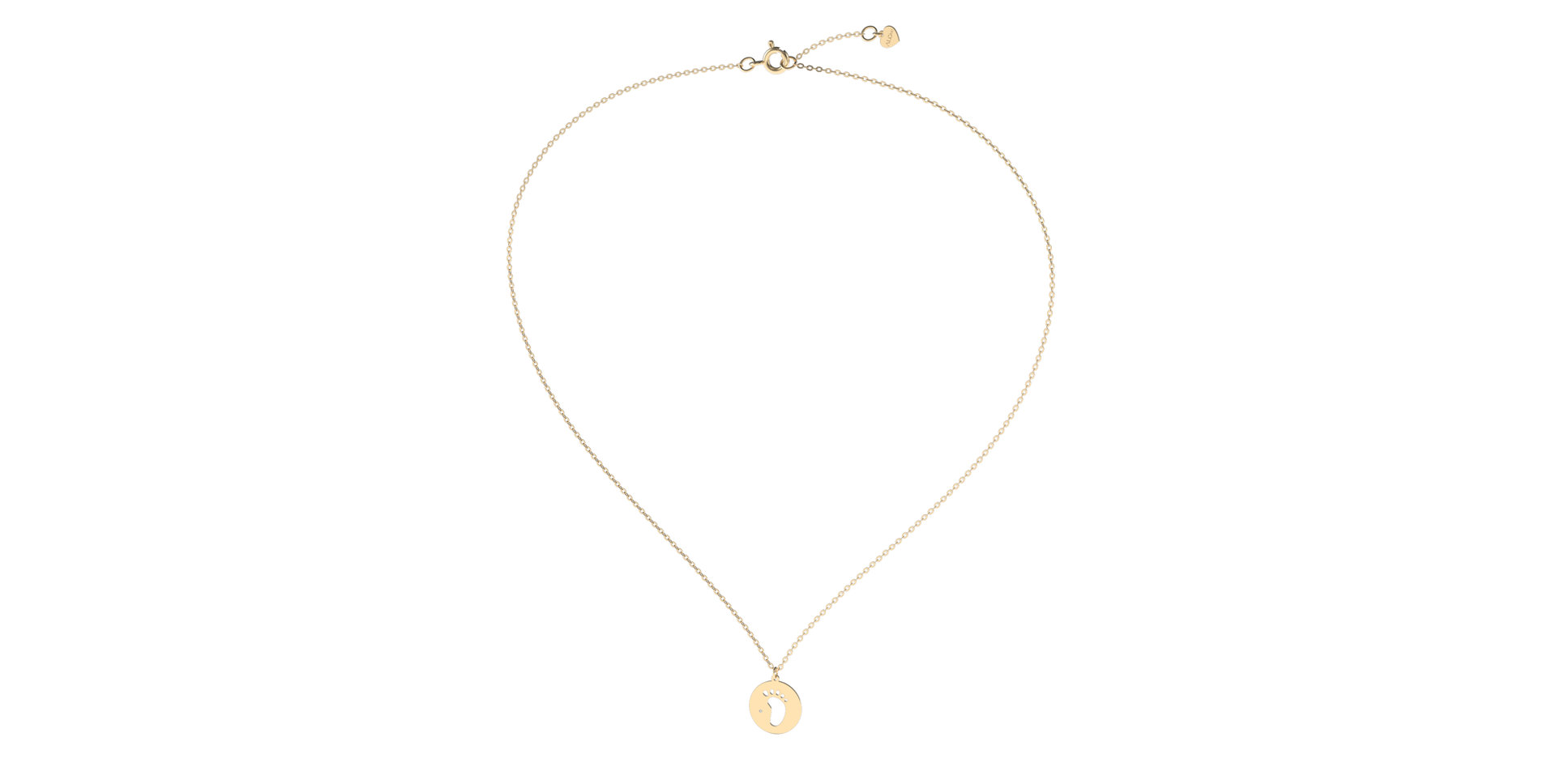 Náhrdelník s diamantom Happy Foot