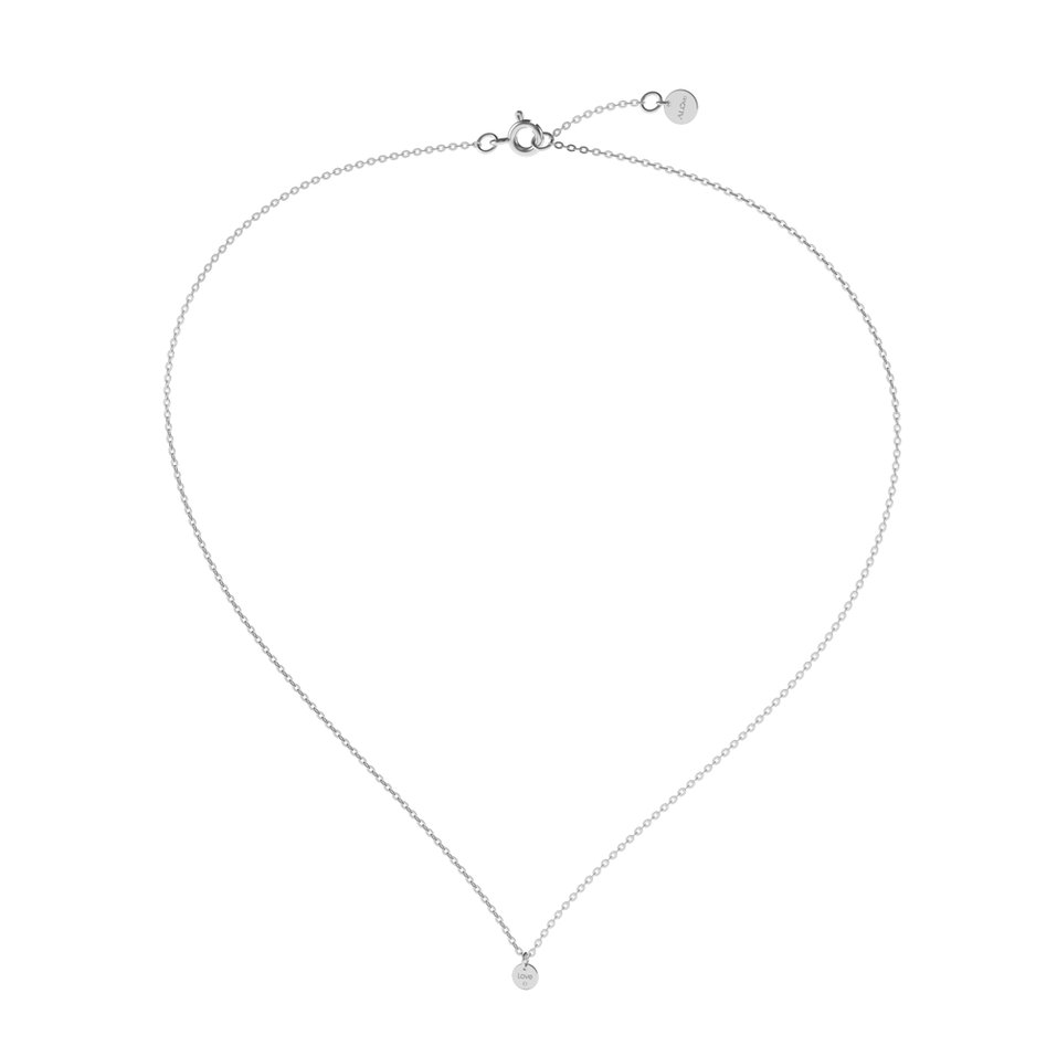 Náhrdelník s diamantom Love