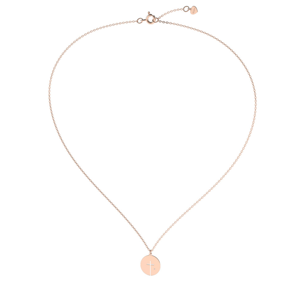 Náhrdelník s diamantom Little Cross
