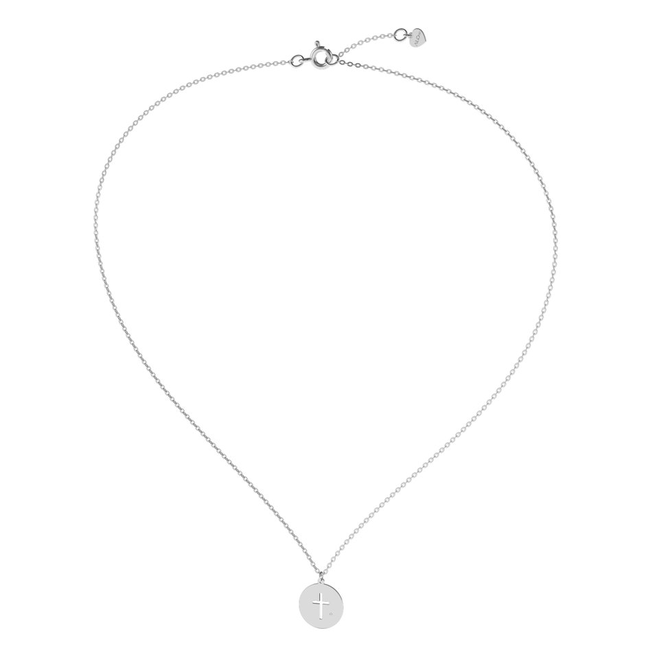 Náhrdelník s diamantom Little Cross