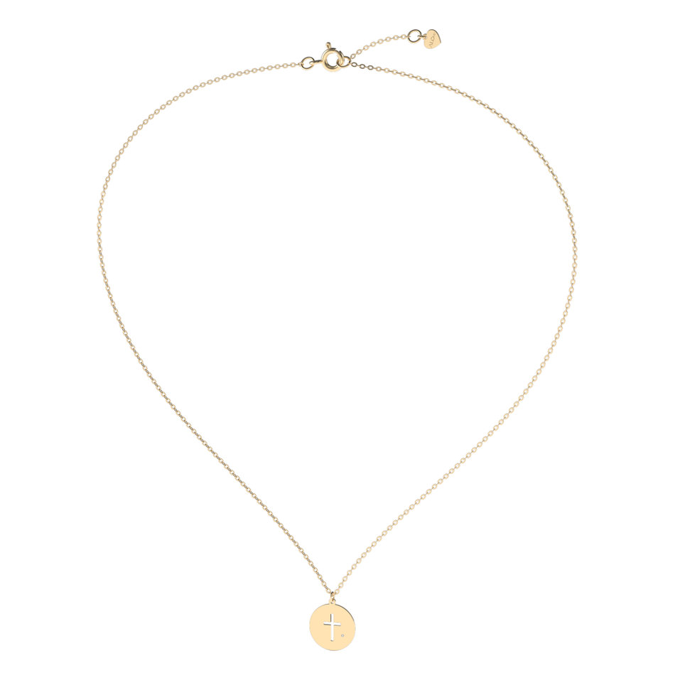 Náhrdelník s diamantom Little Cross