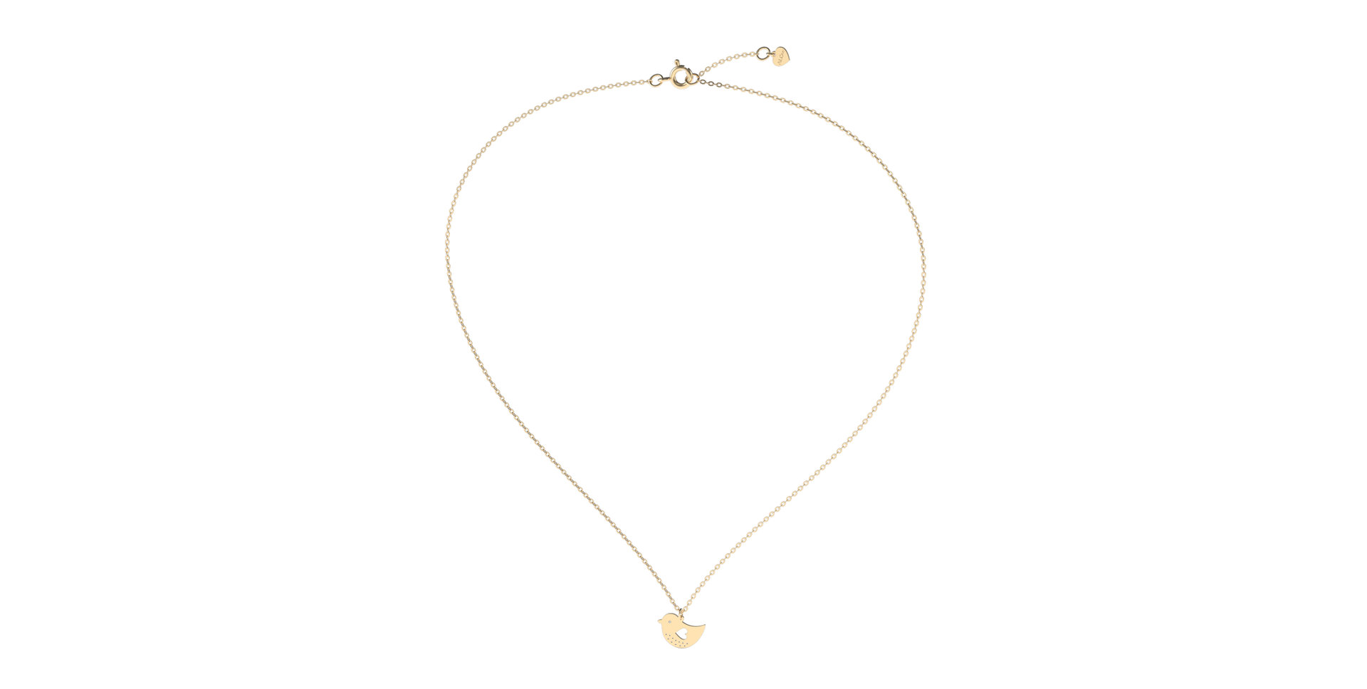 Náhrdelník s diamantom Love Bird