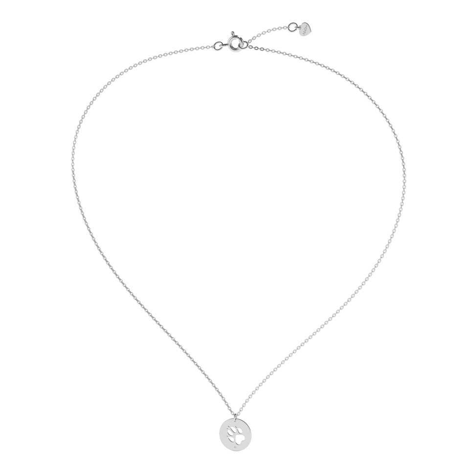 Náhrdelník s diamantom Dog Paw