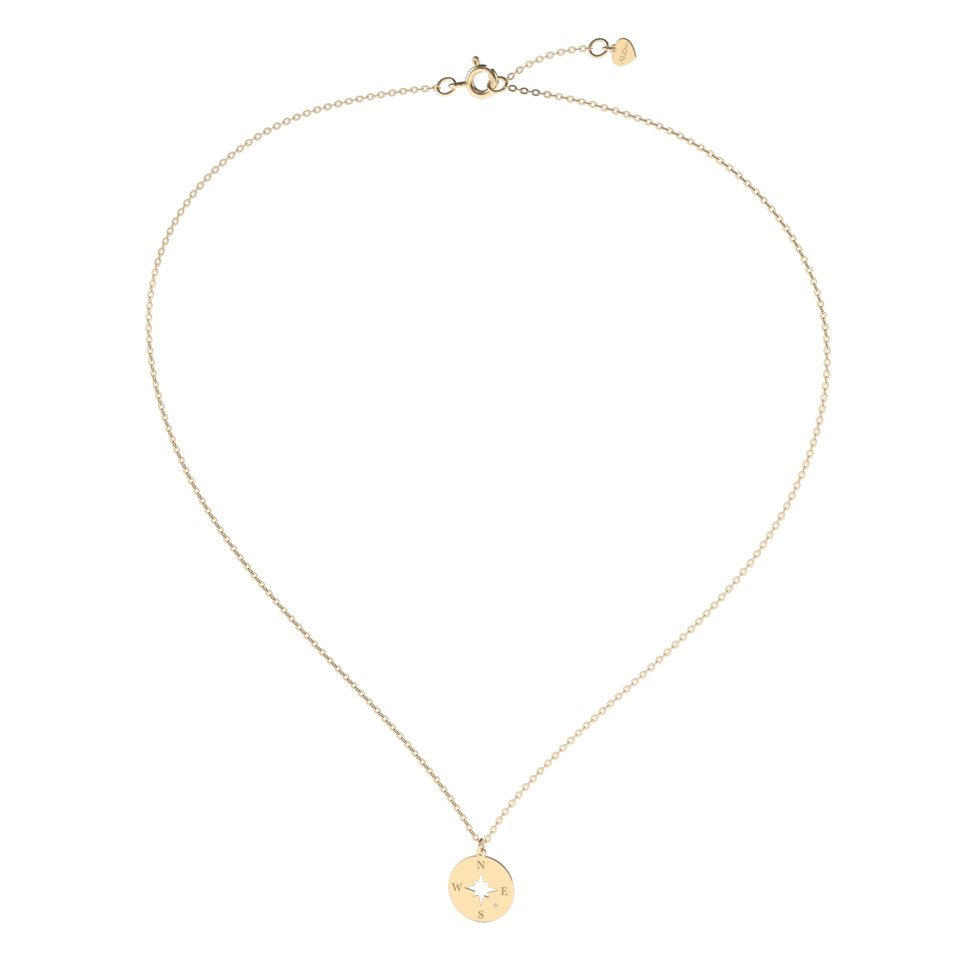 Náhrdelník s diamantom Compass