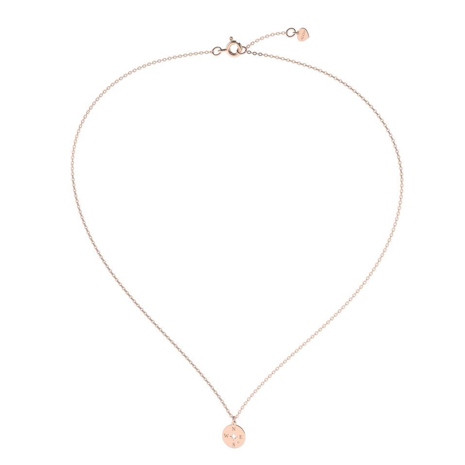 Náhrdelník s diamantom Compass