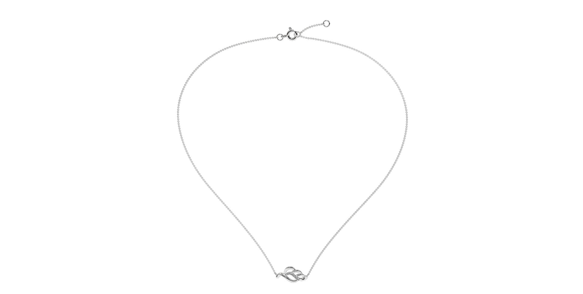 Náhrdelník s diamantmi Shimmer Leaf