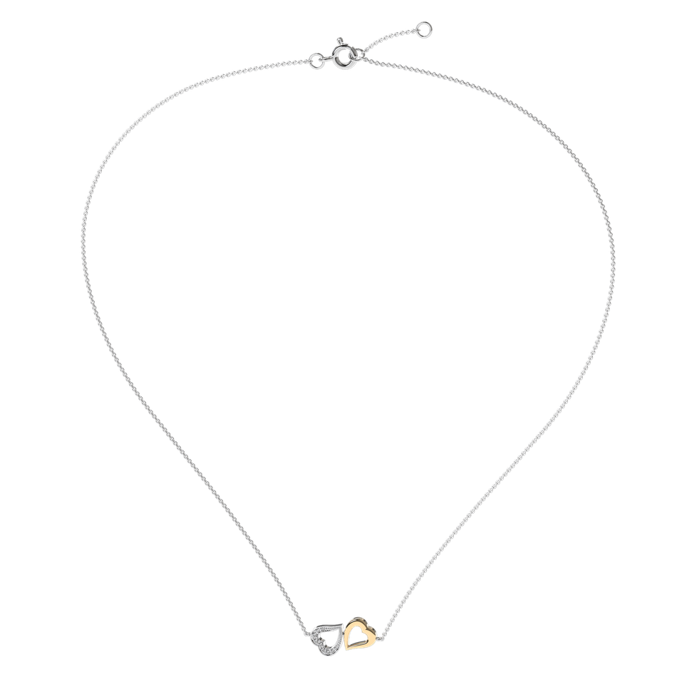 Náhrdelník s diamantmi Lovely Heart
