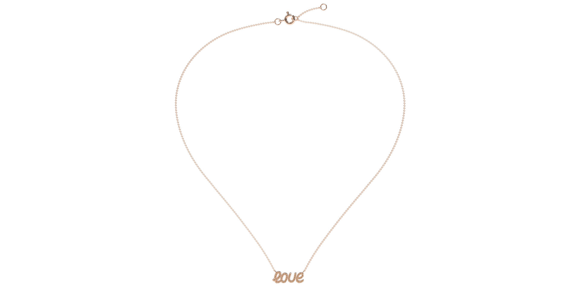 Náhrdelník s hnedými a bielymi diamantmi Precious Love