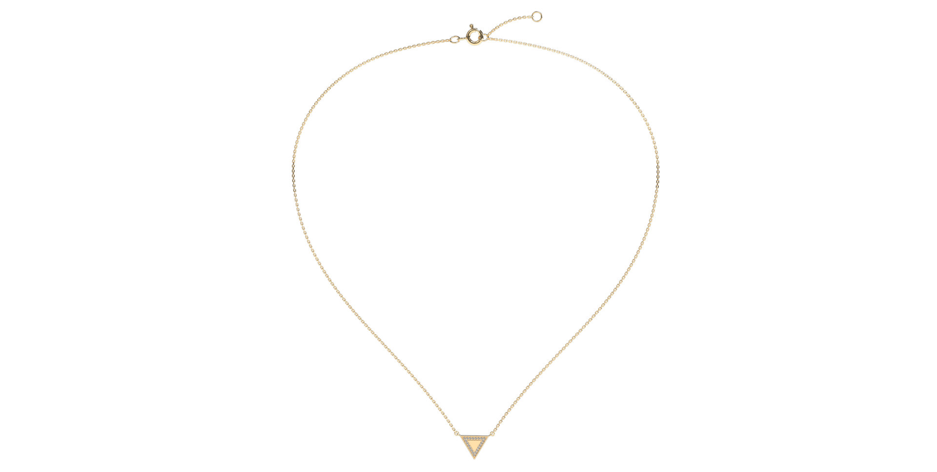 Náhrdelník s diamantmi Charming Triangle