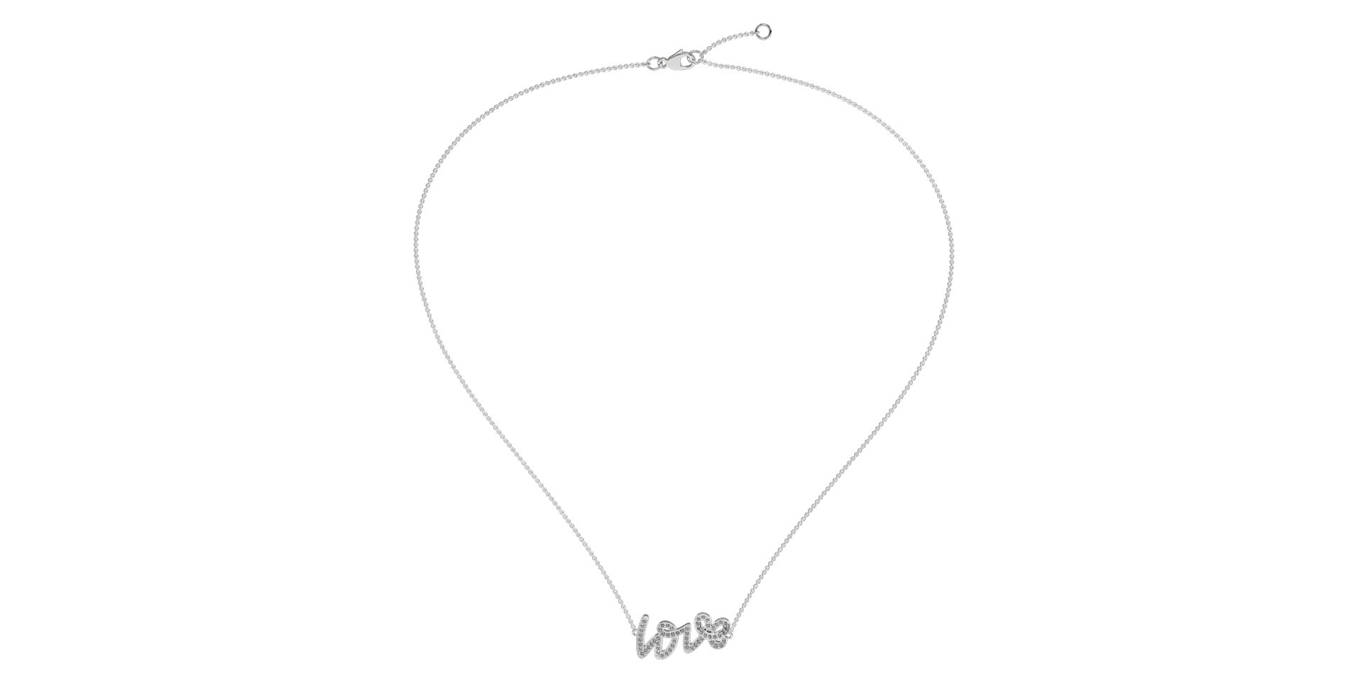 Náhrdelník s diamantmi Diamond Love