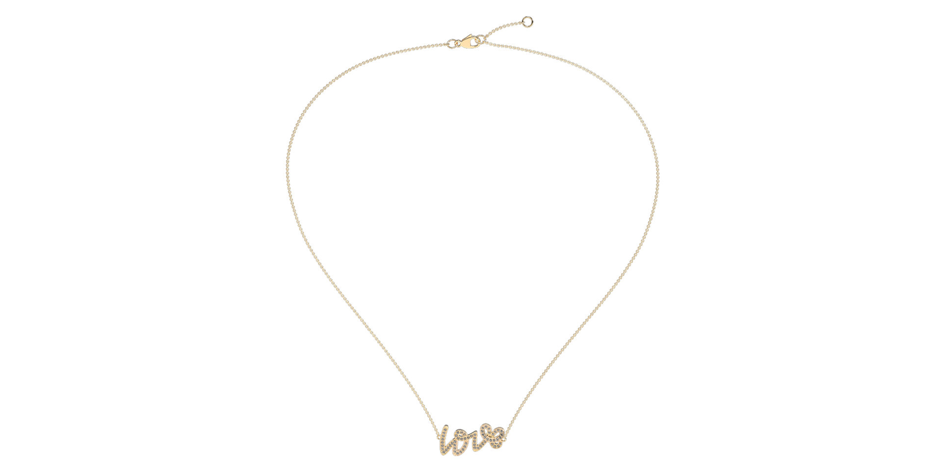 Náhrdelník s diamantmi Diamond Love