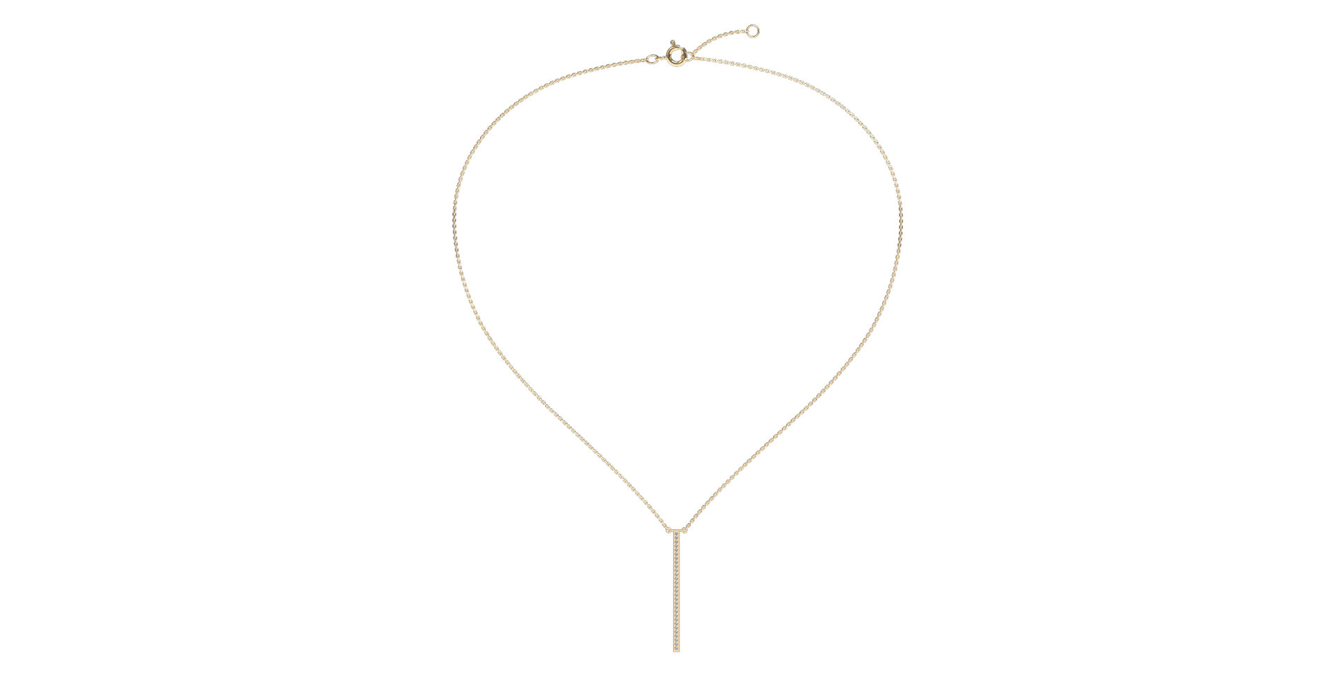 Náhrdelník s diamantmi Essential Dash
