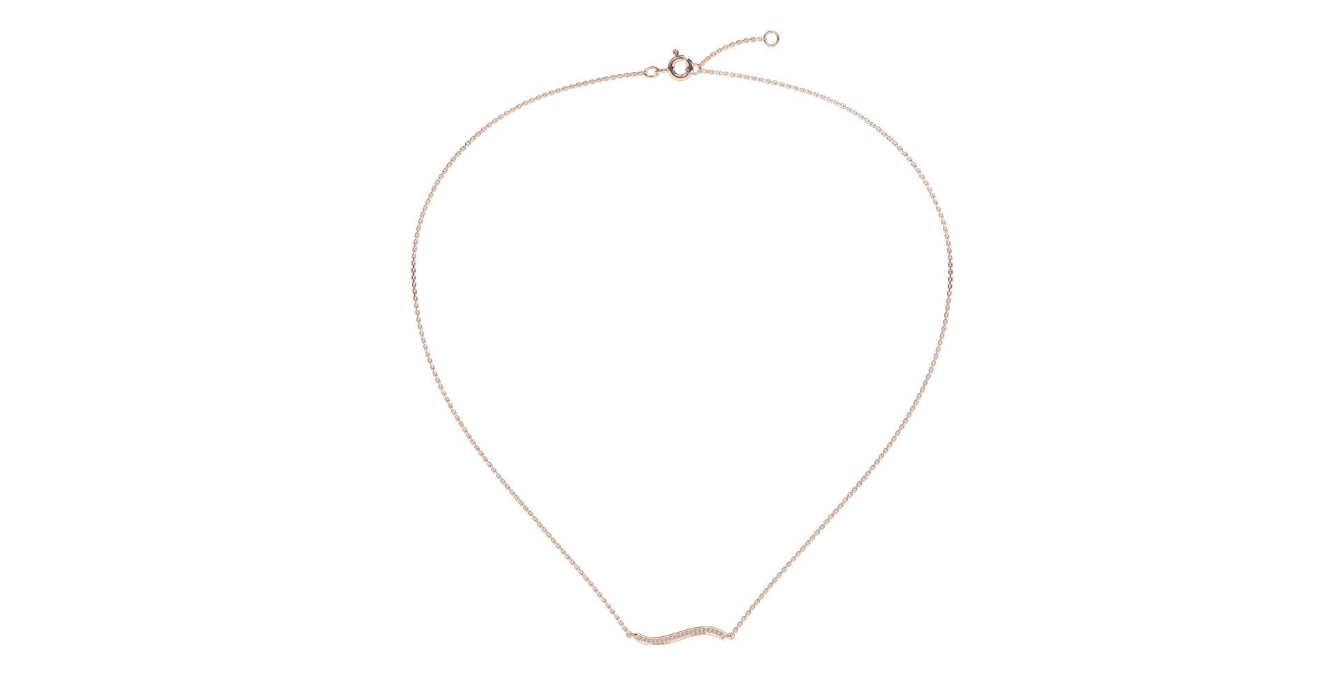 Náhrdelník s diamantmi Wave