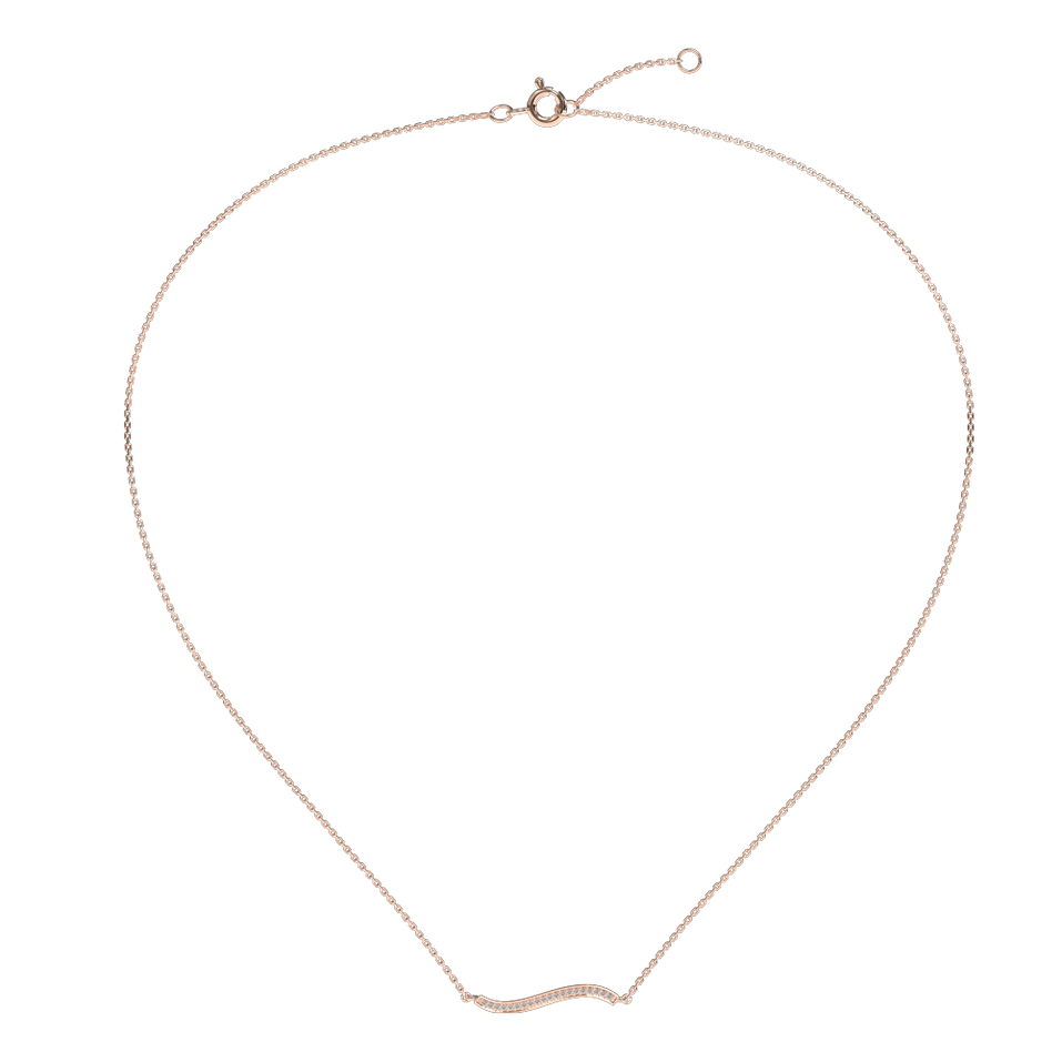 Náhrdelník s diamantmi Wave